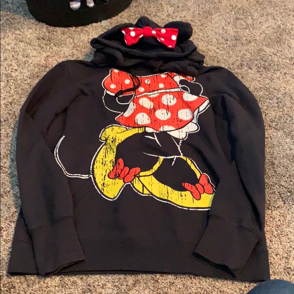 Disney parks Minnie Mouse hooded sweatshirt